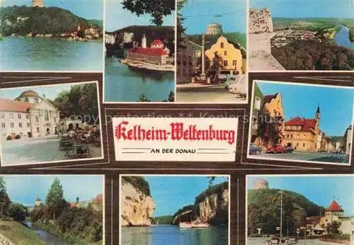 AK / Ansichtskarte Weltenburg Kelheim Teilansichten Donautal Befreiungshalle Stadtzentrum Jugendherberge