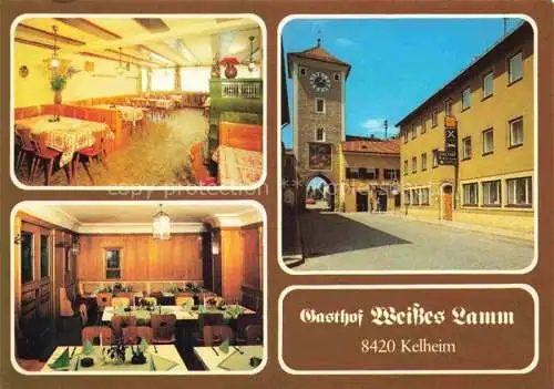 AK / Ansichtskarte Kelheim Donau Gasthof Weisses Lamm Restaurant Stadttor Turm