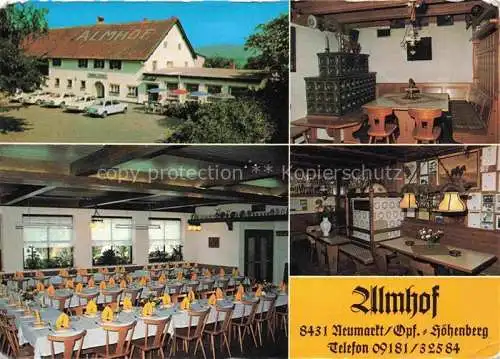 AK / Ansichtskarte NEUMARKT  Oberpfalz Bayern Café Pension Almhof Gastraum Stammtisch