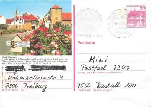 AK / Ansichtskarte Wiesloch Historische Stadtmauer mit Doerndl Heimatmuseum Rathaus