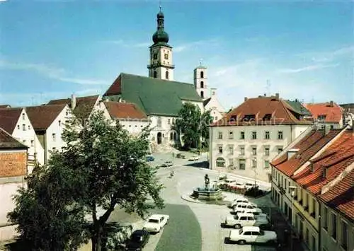 AK / Ansichtskarte Sulzbach-Rosenberg Stadtzentrum Blick zur Kirche