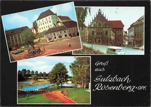 AK / Ansichtskarte Sulzbach-Rosenberg Motive Stadtzentrum Giebelhaus Freibad