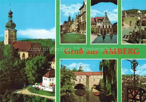 AK / Ansichtskarte Amberg Oberpfalz Kirche Motive Stadtzentrum