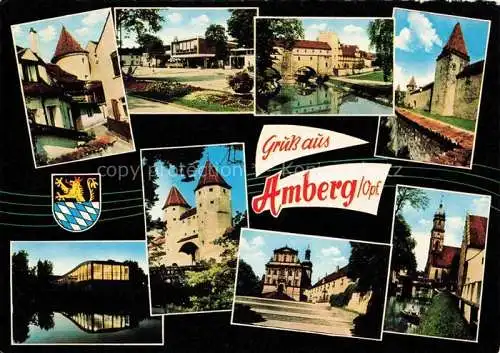 AK / Ansichtskarte Amberg Oberpfalz Motive Stadtzentrum Sehenswuerdigkeiten