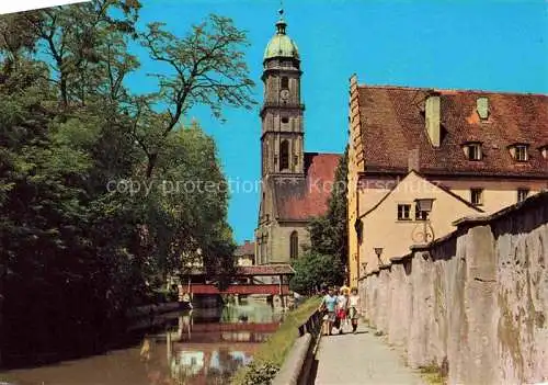 AK / Ansichtskarte Amberg Oberpfalz Blick auf St. Martin Kirche Stadtmauer