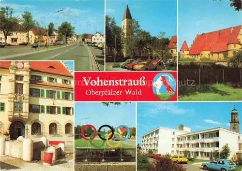 AK / Ansichtskarte Vohenstrauss Bayern Teilansichten Kirche Olympische Ringe Schloss