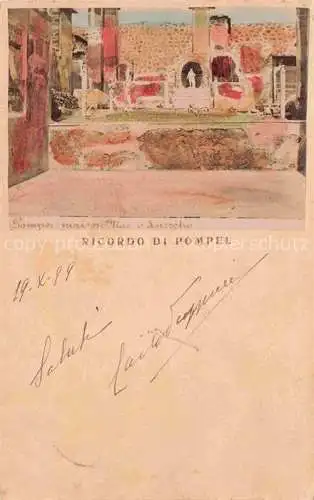 AK / Ansichtskarte POMPEI Napoli Campania IT Maison Marco Lucrezio Kuenstlerkarte