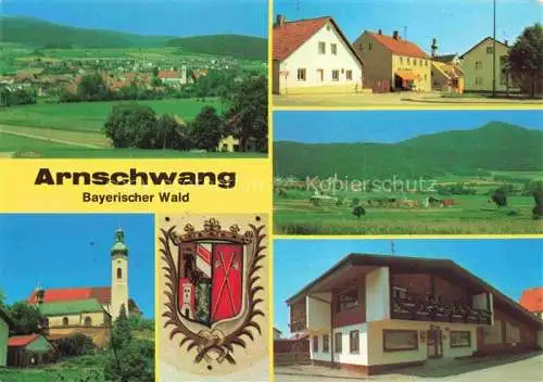 AK / Ansichtskarte Arnschwang Panorama Ortsmotive Kirche Wappen