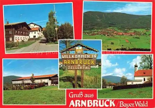 AK / Ansichtskarte Arnbruck Teilansichten Erholungsort Bayerischer Wald Kirche Wegweiser