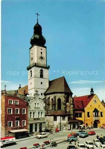 AK / Ansichtskarte Cham  Oberpfalz Marktplatz Kirche