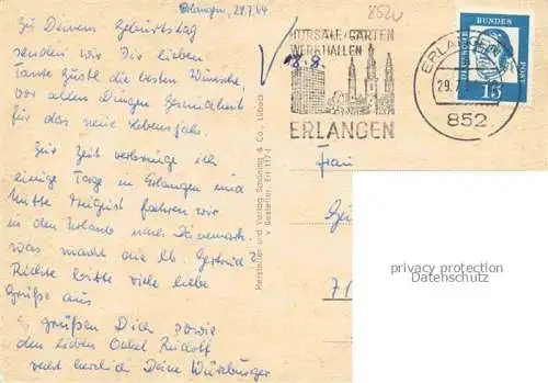 AK / Ansichtskarte ERLANGEN Pauli-Brunnen Siemens-Schuckert-Verwaltung Hugenottenplatz Orangerie Schloss Klinik