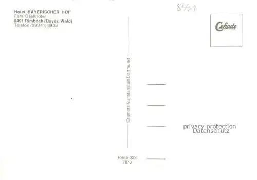 AK / Ansichtskarte Rimbach Bayrischer Wald Hotel Bayerischer Hof