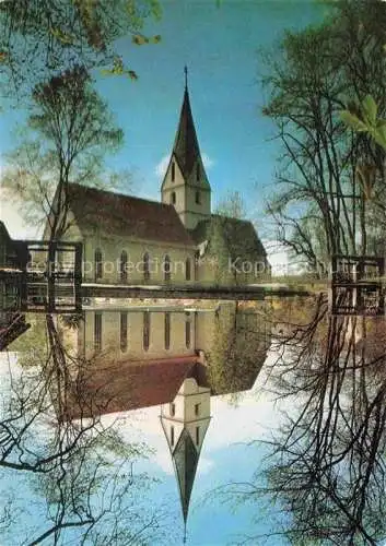 AK / Ansichtskarte Blaubeuren Blautopf Kirche Wasserspiegelung