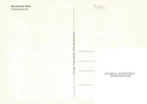 AK / Ansichtskarte Pfaffenhofen Roth Marienfried-Halle
