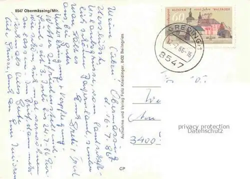 AK / Ansichtskarte Obermassing Panorama