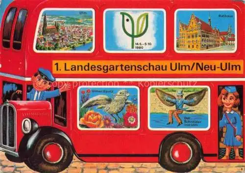 AK / Ansichtskarte ULM  Donau Landesgartenschau Ulm Neu-Ulm Stadtblick Rathaus Werbebus