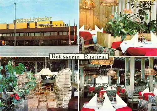 AK / Ansichtskarte Senden Iller Rotisserie Rustikal Gastraeume Moebel Inhofer