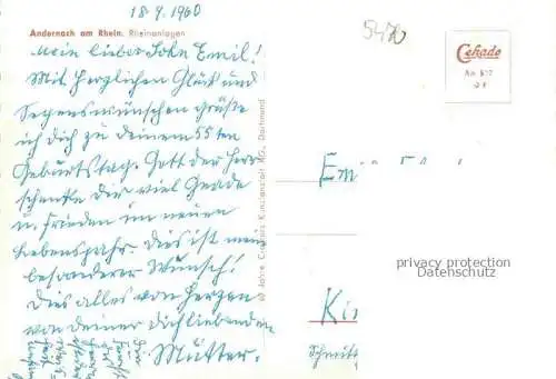 AK / Ansichtskarte Andernach Rhein Rheinanlagen