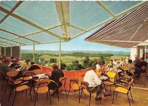 AK / Ansichtskarte Linz Rhein Rheinland-Pfalz Hotel Autobahn Rasthaus Fernthal Terrasse
