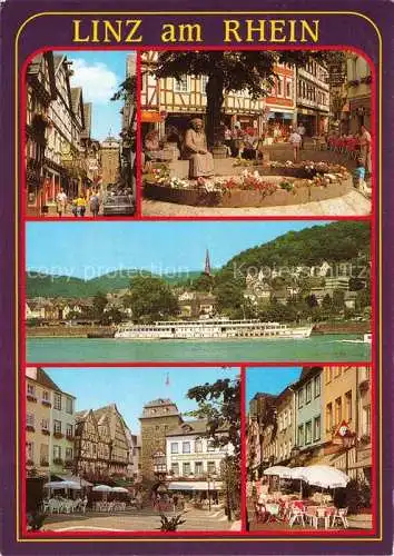 AK / Ansichtskarte Linz Rhein Rheinland-Pfalz Orts und Teilansichten Rheinpartie