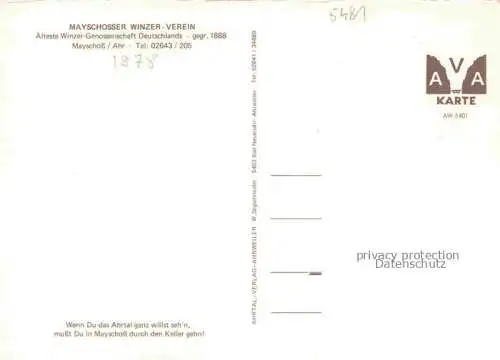 AK / Ansichtskarte Mayschoss Ahr Mayschosser Winzer Verein Gastraum