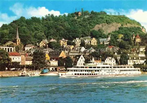 AK / Ansichtskarte Linz Rhein Rheinland-Pfalz Rheinpartie Fahrgastschiff