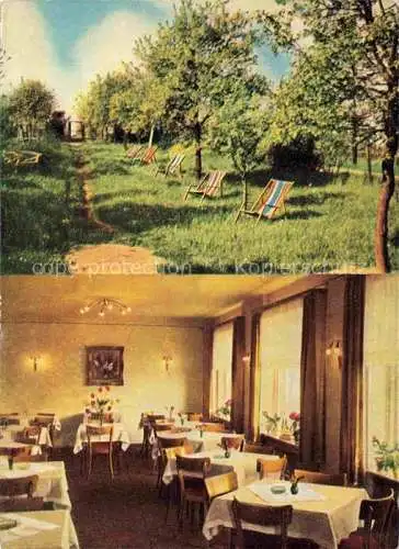 AK / Ansichtskarte Ehlscheid Hotel Waldfrieden Liegewiese Gastraum
