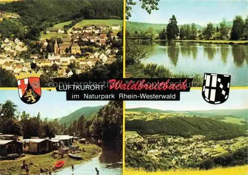 AK / Ansichtskarte Waldbreitbach Wied Fliegeraufnahmen Wiedpartie Campingplatz