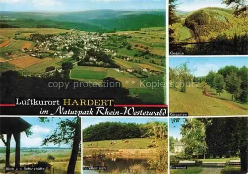 AK / Ansichtskarte Hardert Hotel Zur Post Almblick Kurgarten Schutzhuette Forellenteich Ehrenmal