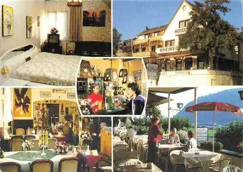AK / Ansichtskarte Leutesdorf Rhein Neuwied Rheinland-Pfalz Hotel Rheinecker Hof Zimmer Gastraum Terrasse