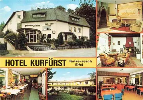 AK / Ansichtskarte Kaisersesch Rheinland-Pfalz Hotel Kurfuerst Gastraeume Innenhof