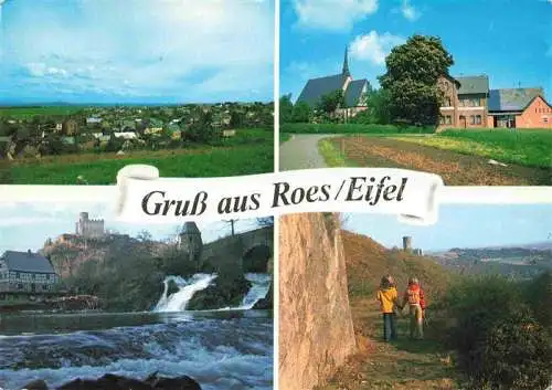 AK / Ansichtskarte Roes Panorama Kirche Moselpartie Wanderweg