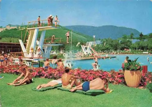 AK / Ansichtskarte Mayen Eifel Strandbad mit Jugendherberge