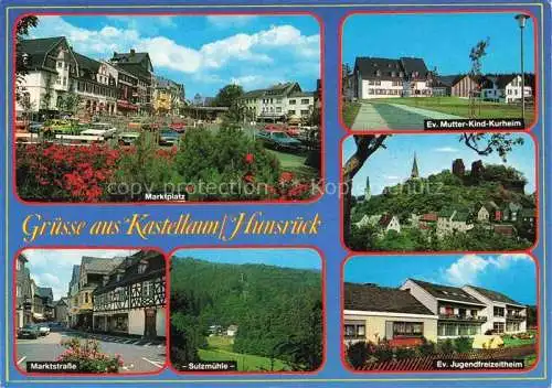 AK / Ansichtskarte Kastellaun Hunsrueck Marktplatz Marktstrasse Sulzmuehle Ev Mutter Kind Kurheim Ev Jugendfreizeitheim