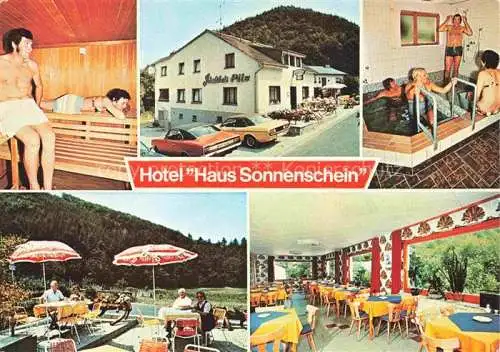 AK / Ansichtskarte Riedener Muehlen Rieden Mayen Eifel Hotel Haus Sonnenschein Sauna Terrasse Speiseraum