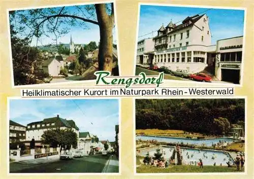 AK / Ansichtskarte Rengsdorf Naturpark Rhein Westerwald Teilansichten Schwimmbad