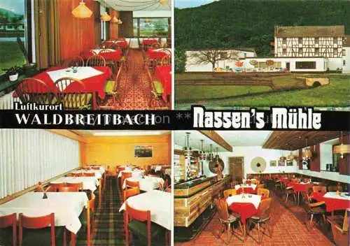AK / Ansichtskarte Waldbreitbach Wied Restaurant Nassens Muehle Gastraeume