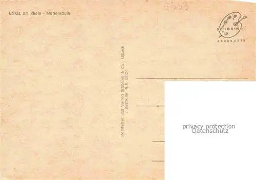 AK / Ansichtskarte Unkel Rhein Marienstatue Rheinpartie