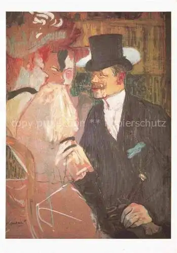 AK / Ansichtskarte LAUTREC TOULOUSE-LAUTREC Henri de (1864-1901) Kuenstlerkarte Moulin Rouge Englaender Hutmode