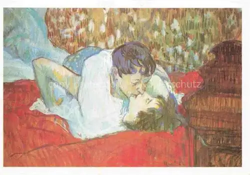 AK / Ansichtskarte LAUTREC TOULOUSE-LAUTREC Henri de (1864-1901) Kuenstlerkarte le Baiser Der Kuss 