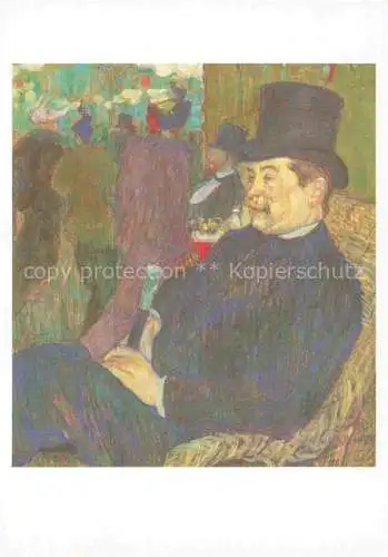 AK / Ansichtskarte LAUTREC TOULOUSE-LAUTREC Henri de (1864-1901) Kuenstlerkarte Mr Delaporte Jardin de Paris 