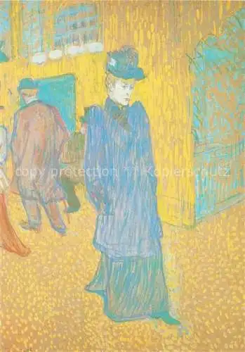 AK / Ansichtskarte LAUTREC TOULOUSE-LAUTREC Henri de (1864-1901) Kuenstlerkarte Moulin Rouge Hutmode Jane Avril
