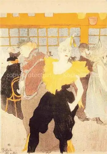 AK / Ansichtskarte LAUTREC TOULOUSE-LAUTREC Henri de (1864-1901) Kuenstlerkarte Moulin Rouge Clownesse Cha U Kao