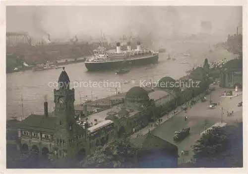 AK / Ansichtskarte Dampfer Oceanliner Hamburg Cap Arcona St. Pauli Landungsbruecken