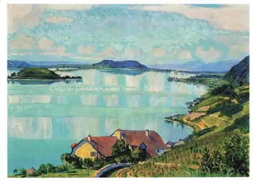 AK / Ansichtskarte GEIGER Ernst Kuenstlerkarte Fruehlingslandschaft Biel Bienne 
