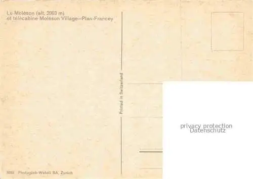 AK / Ansichtskarte Seilbahn Cable-Car Telepherique le Moleson Village Plan Francey