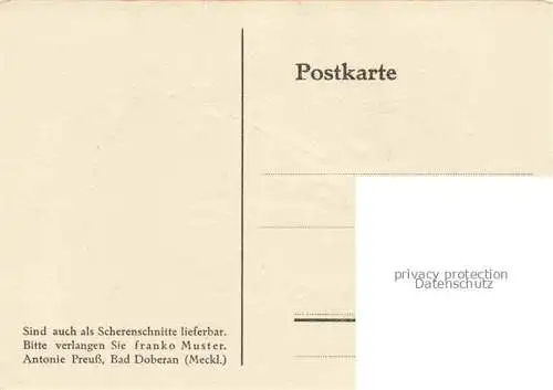 AK / Ansichtskarte Schattenbildkarte Shadowbolt Scherenschnitt-AK Antonie Preuss Bad Doberan Kinder