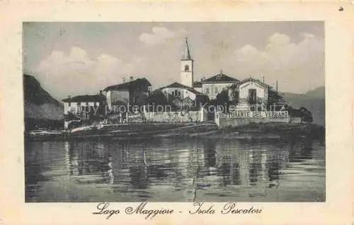 AK / Ansichtskarte Isola Pescatori Lago Maggiore IT Ristorante del Verbano Kirche