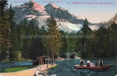 AK / Ansichtskarte Blausee Mitholz_BE Kandertal mit Doldenhoerner 