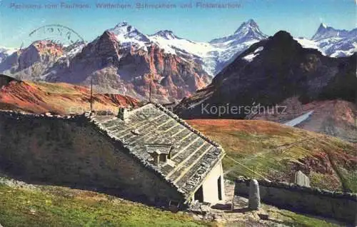 AK / Ansichtskarte INTERLAKEN_BE Blick vom Faulhorn auf Wetterhorn Schreckhorn und Finsteraarhorn Interlaken_BE